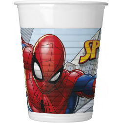 Plastové poháre Spiderman Crime Fighter, 200ml, 8ks