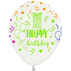 Balónový set Happy Birthday, 30cm, 5ks