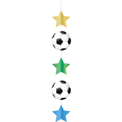 Závesná dekorácia Futbal s hviezdičkami, 150cm