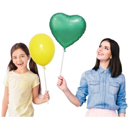 Palička na balón s držiakom papierová, 35cm, 1ks