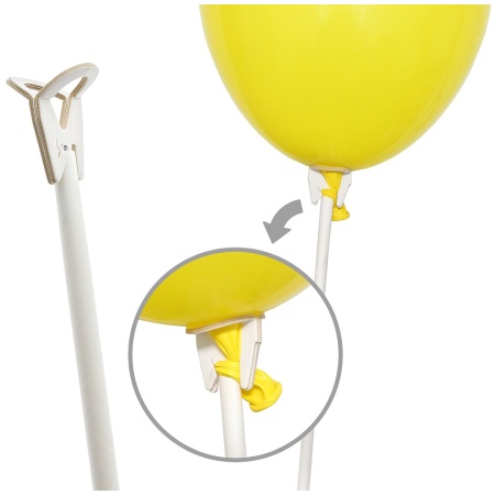 Palička na balón s držiakom papierová, 35cm, 1ks