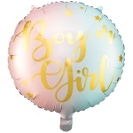 Fóliový balón Boy or Girl, 45cm
