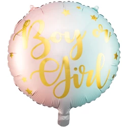 Fóliový balón Boy or Girl, 45cm