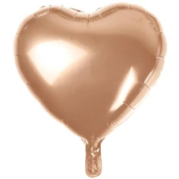 Fóliový balón srdce ružovozlaté, 45cm