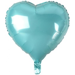 Fóliový balón srdce tyrkysové, 45cm