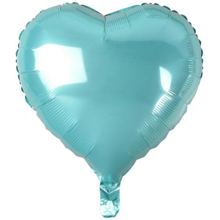Fóliový balón srdce tyrkysové, 45cm