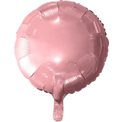 Fóliový balón okrúhly bledoružový, 46cm