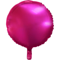 Fóliový balón okrúhly tmavoružový, 46cm