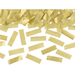 Vystreľovacie konfety zlaté pásiky, 40cm