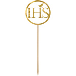 Zápich na tortu nápis IHS zlatý
