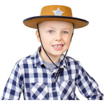 Kovbojský klobúk s hviezdov hnedý