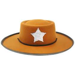 Kovbojský klobúk s hviezdov hnedý