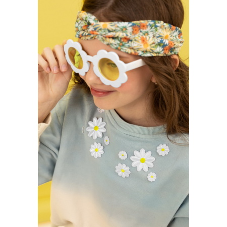 Párty okuliare Daisy, biele